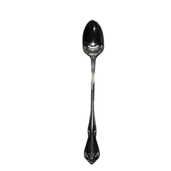 Oneida Ltd 1881 Rogers True Rose Arbor Rose Stainless Flatware Long Spoon 7.5" - Picture 1 of 4